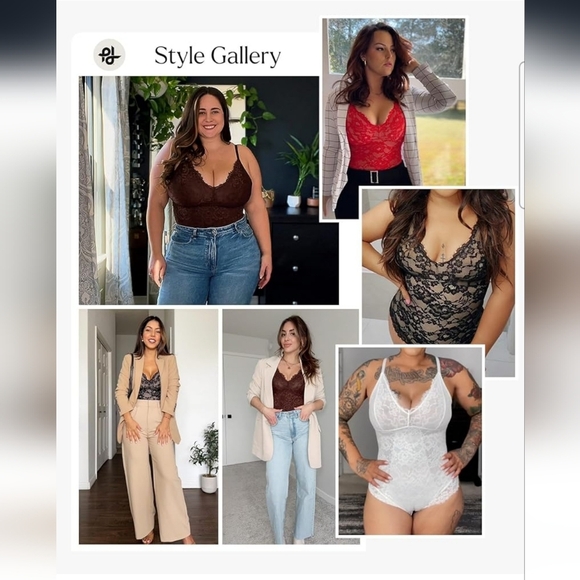 Popilush Black Lace V Neck Shapewear Tummy Control Bodysuit Size 3XL - Picture 2 of 11